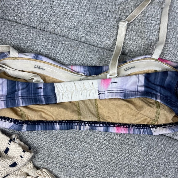 Lululemon multicolor swim top bandeau sz 4 - Picture 3 of 6